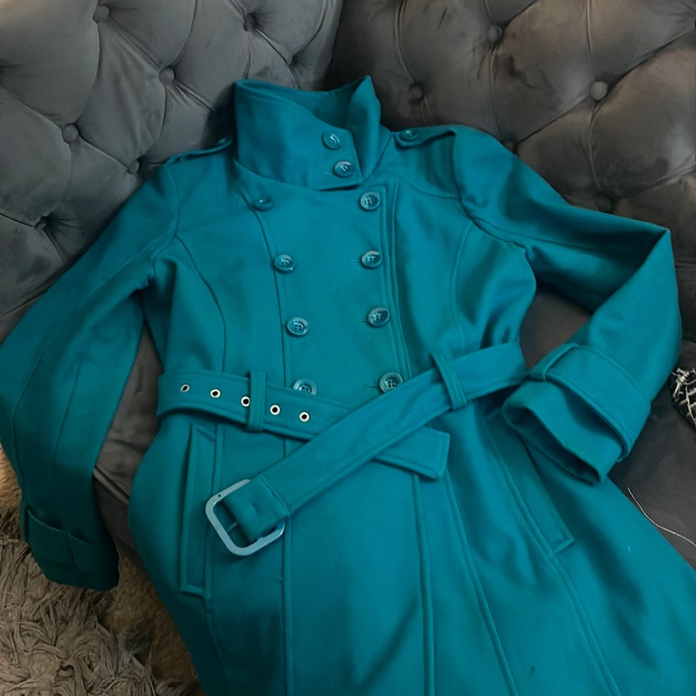 NEW YORK & COMPANY, COAT , GREEN Size M.